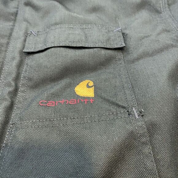 vtg Carhartt Traditional Jacket Chore Coat Mens 2XL Black Quilted USA Distressed - Picture 3 of 16